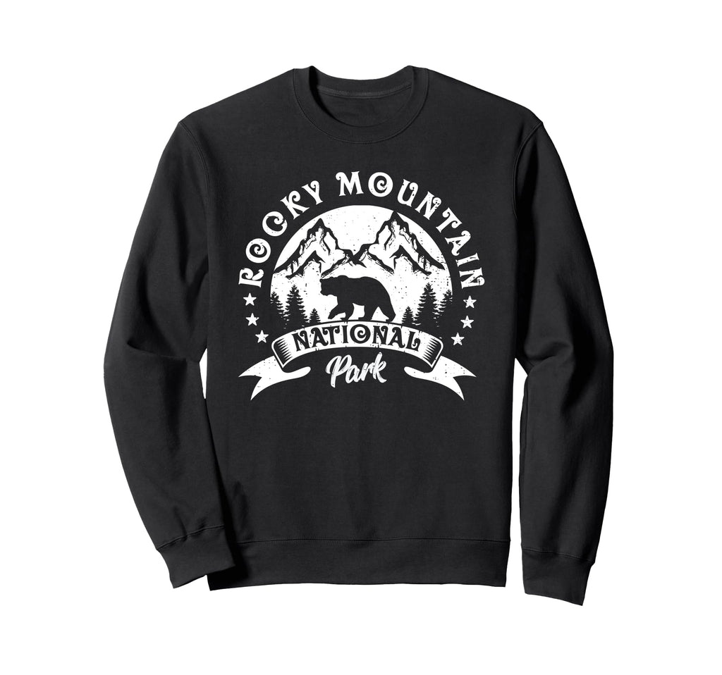 Rocky Mountains National Park Bear And Sweatshirt - Unique Graphic Unisex