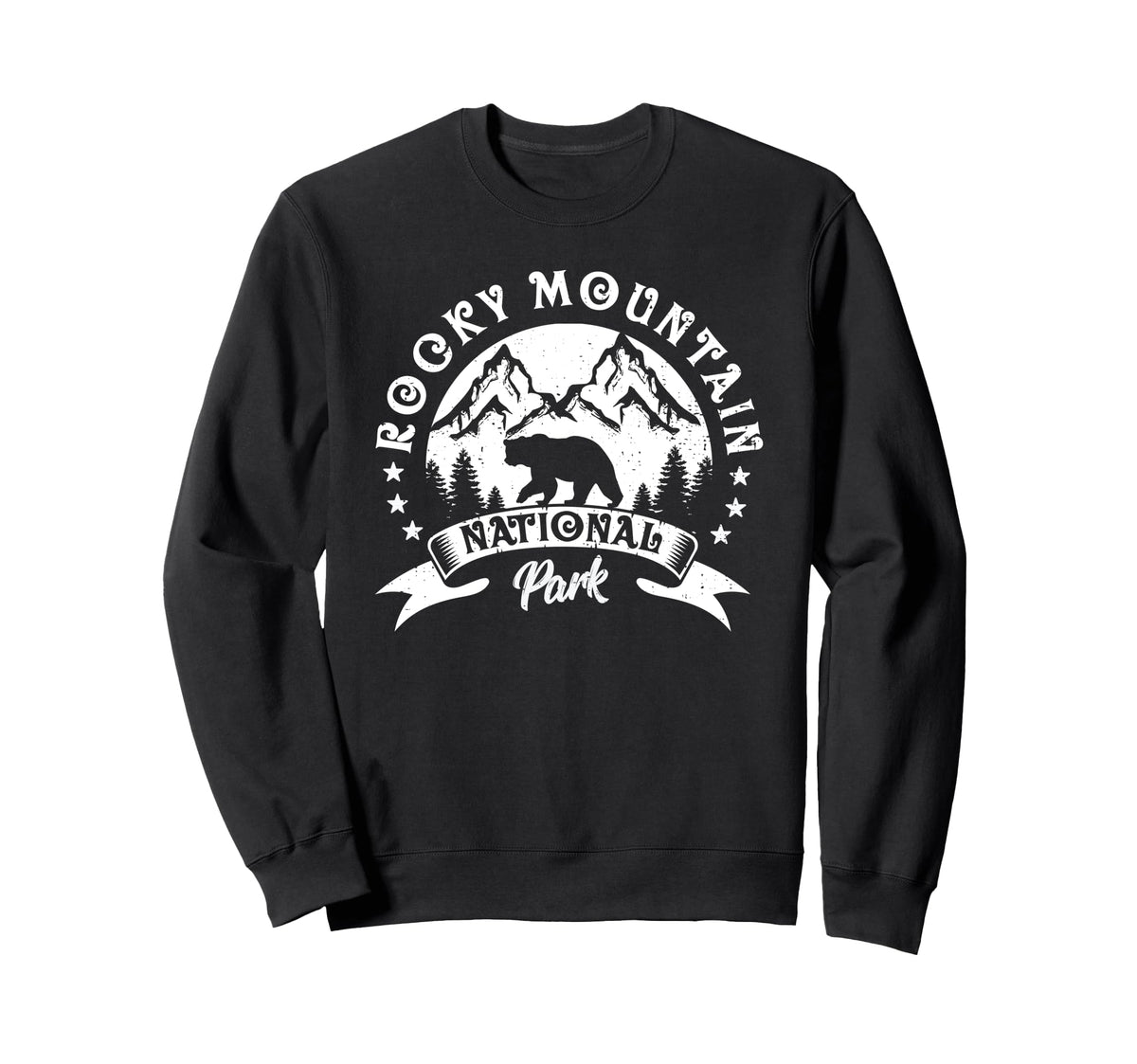 Rocky Mountains National Park Bear And Sweatshirt - Unique Graphic Unisex