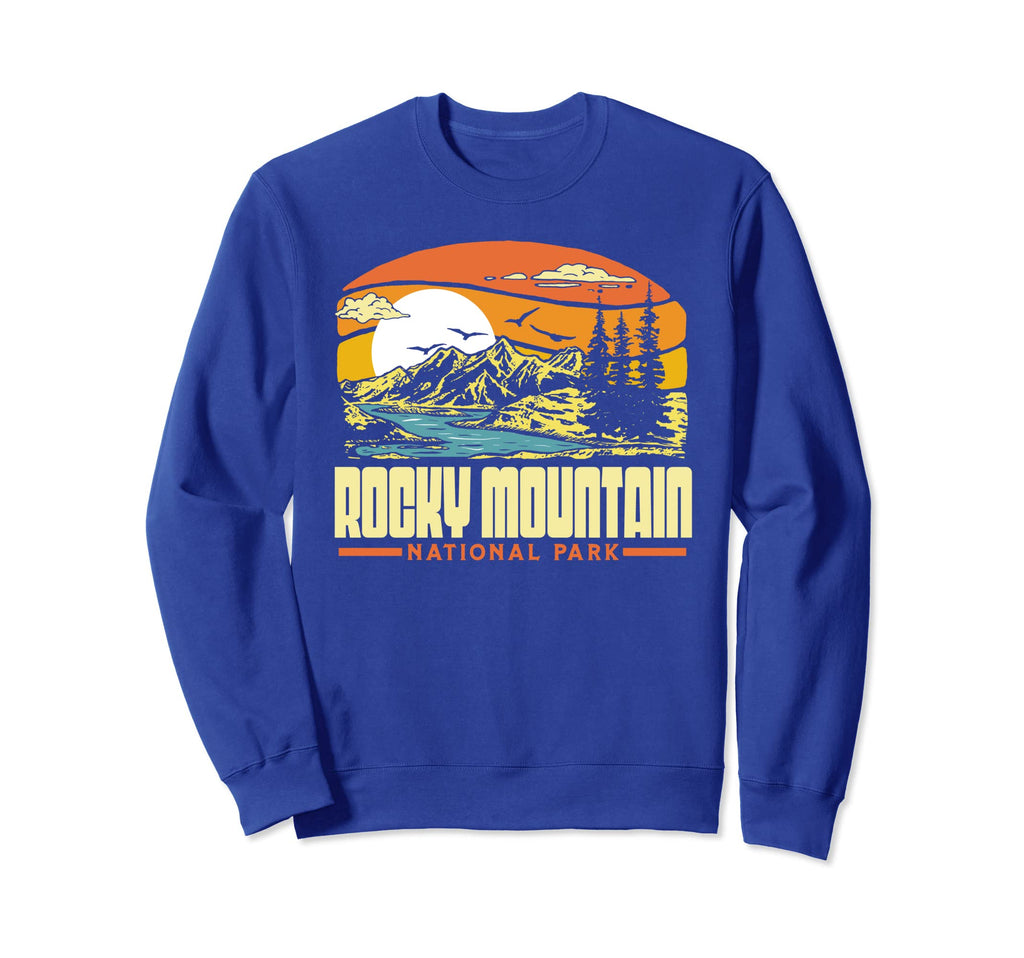 Rocky Mountain National Park 80S Colorado Sweatshirt - Graphic Print Unisex