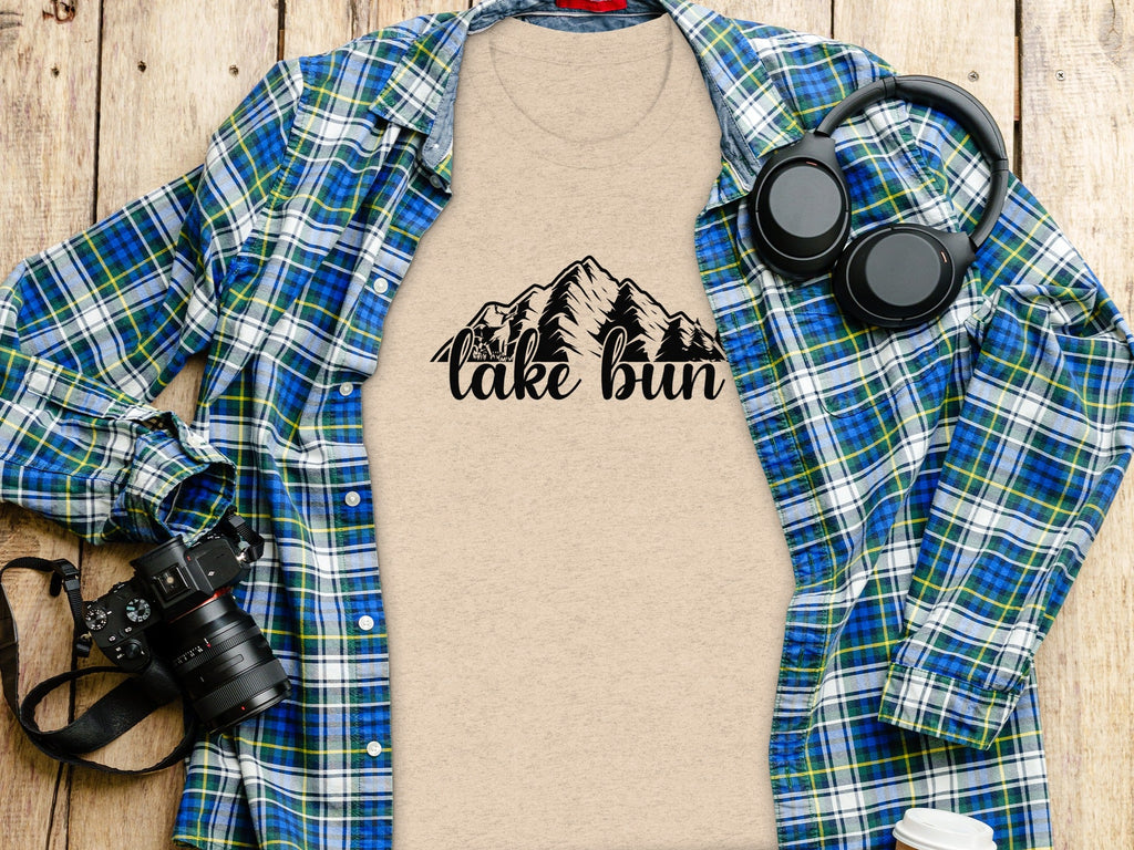 Lake Bun Mountains Nature Lover Graphic Design T-Shirt
