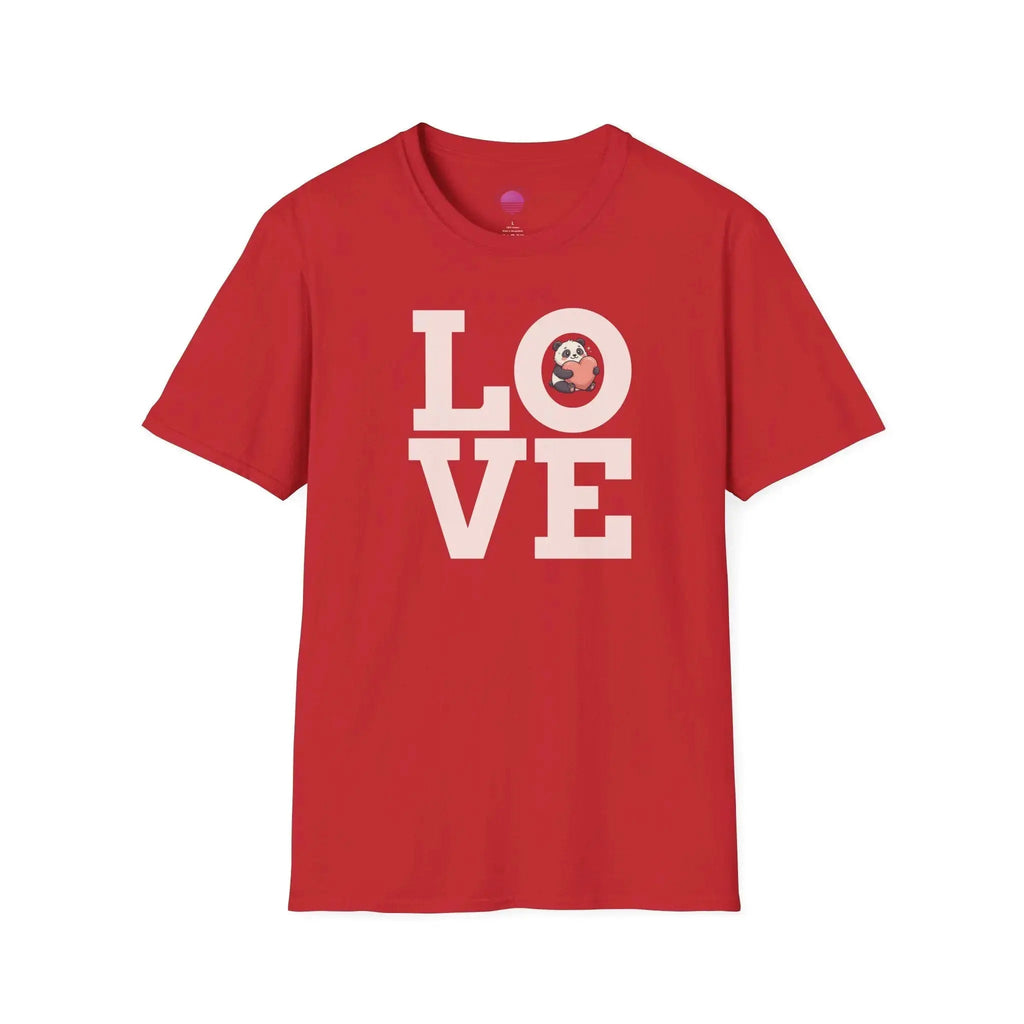 Love Panda T-Shirt — Cute Panda Holding Heart Graphic Tee