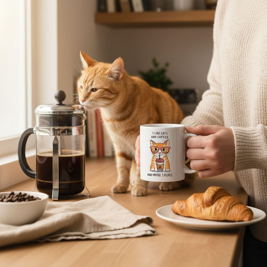 Orange Tabby Cat Mug – Funny Cat Coffee Mug | Ceramic Microwave Safe Cup