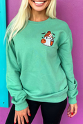 Cute Halloween Ghost Embroidered Casual Sweatshirt
