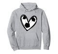 Football Soccer Heart Teen Hoodie - Novelty Apparel Unisex