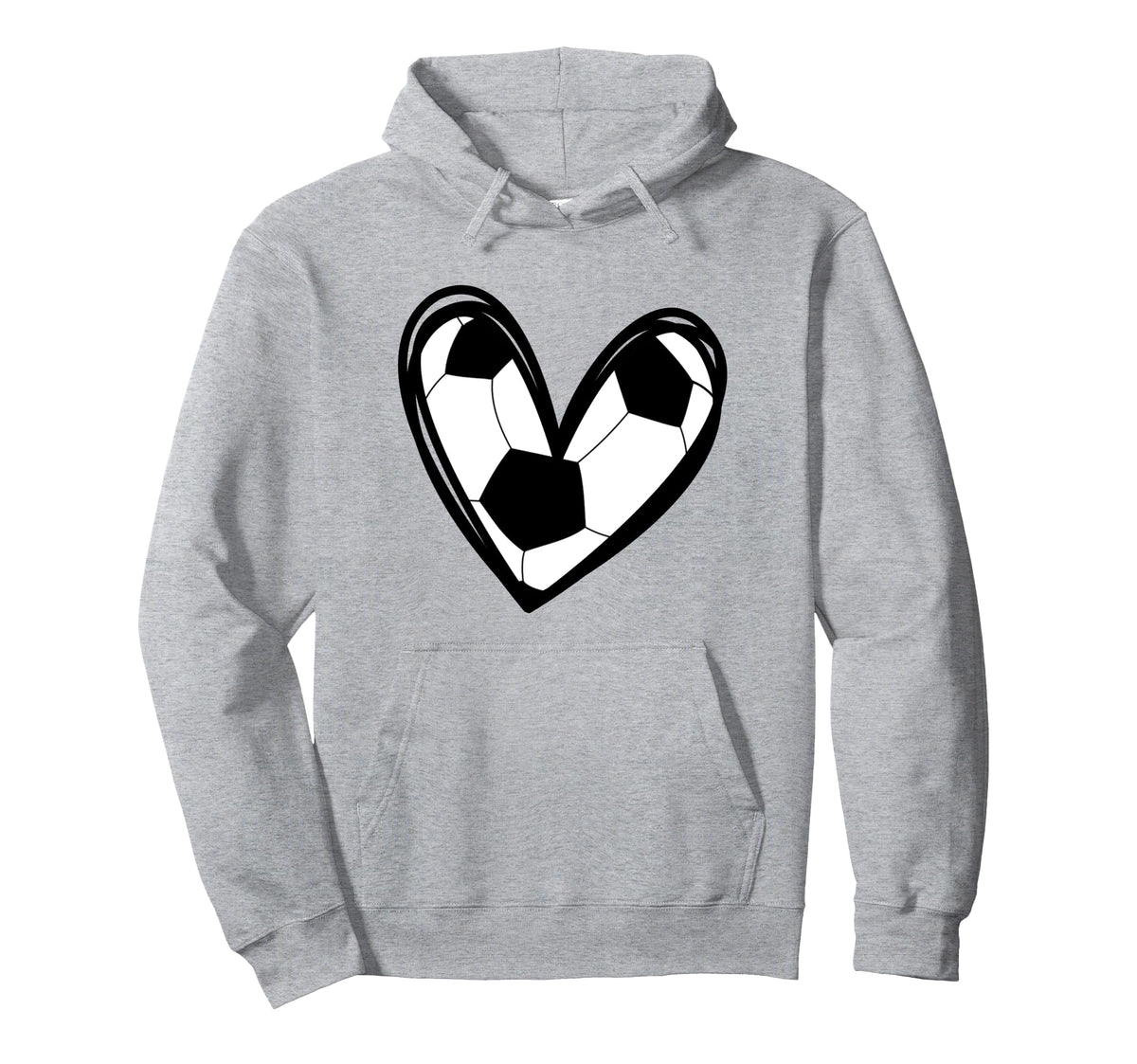 Football Soccer Heart Teen Hoodie - Novelty Apparel Unisex