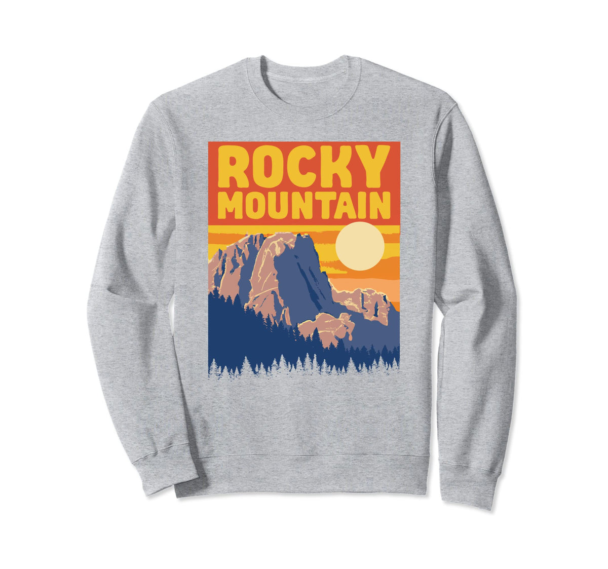 Rocky Mountain National Park Wpa Sweatshirt - Minimalist Print for Adults