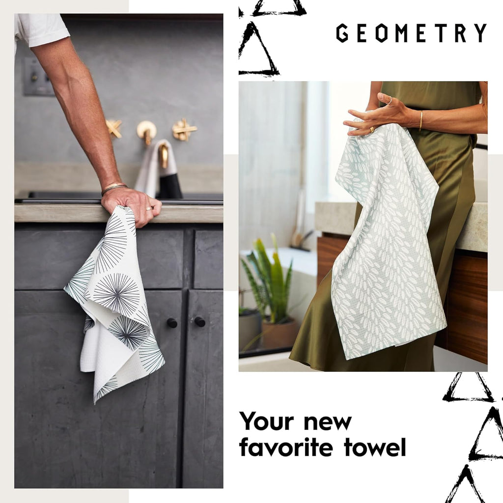 Pumpkins & Gourds Geometry Tea Towel