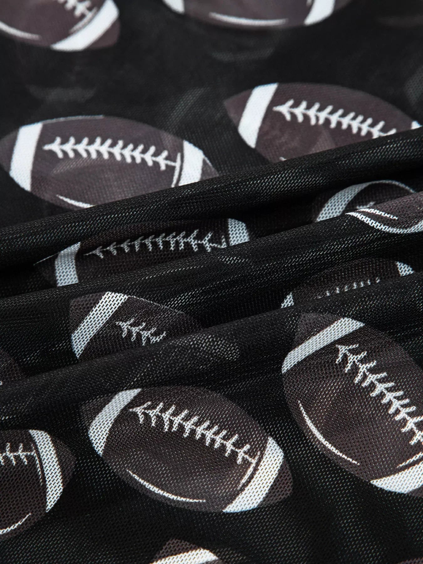 Game Day Mesh Sheer Long Sleeve Top