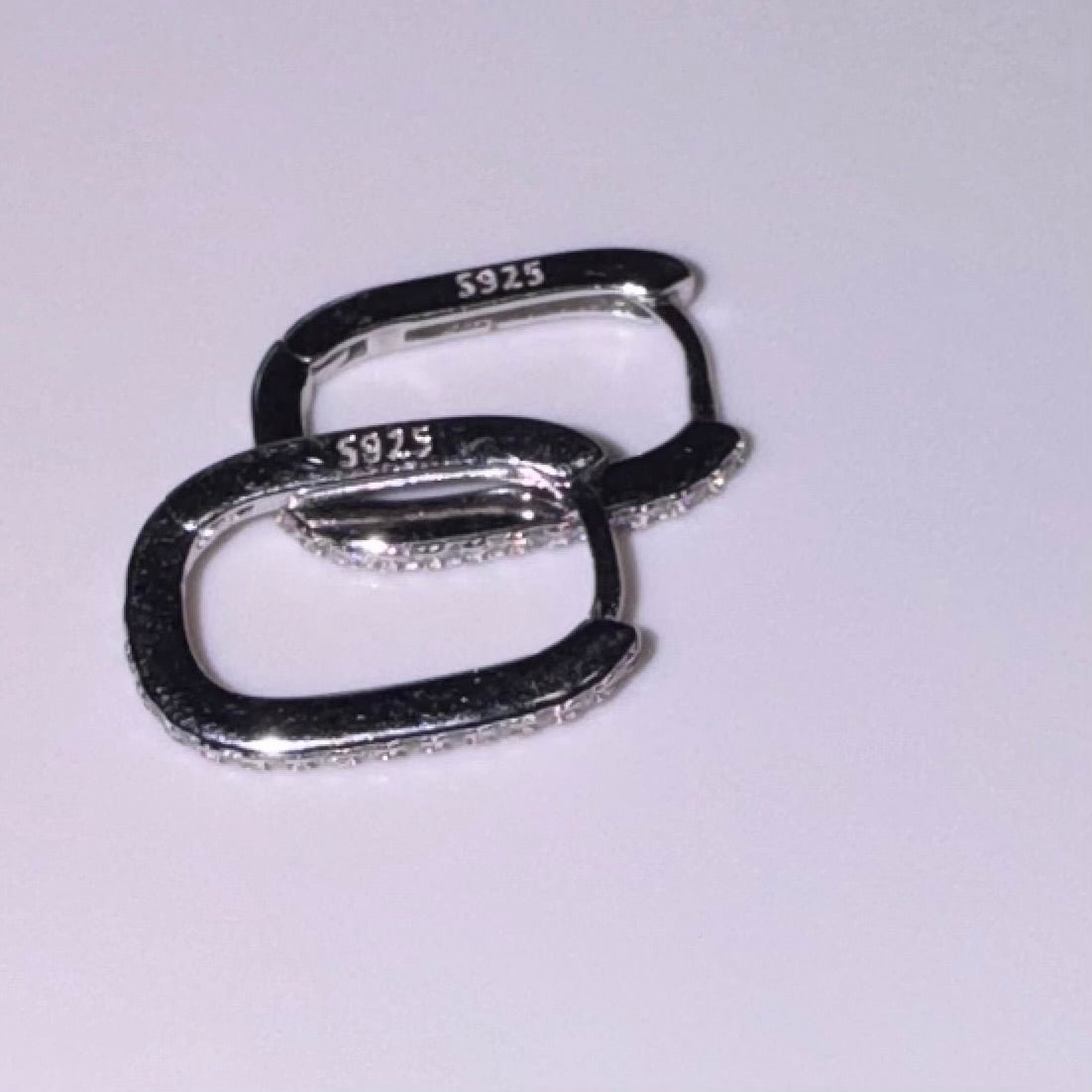 925 Sterling Silver Rectangular Hoop Earrings - Hypoallergenic & Elegant for All Ages