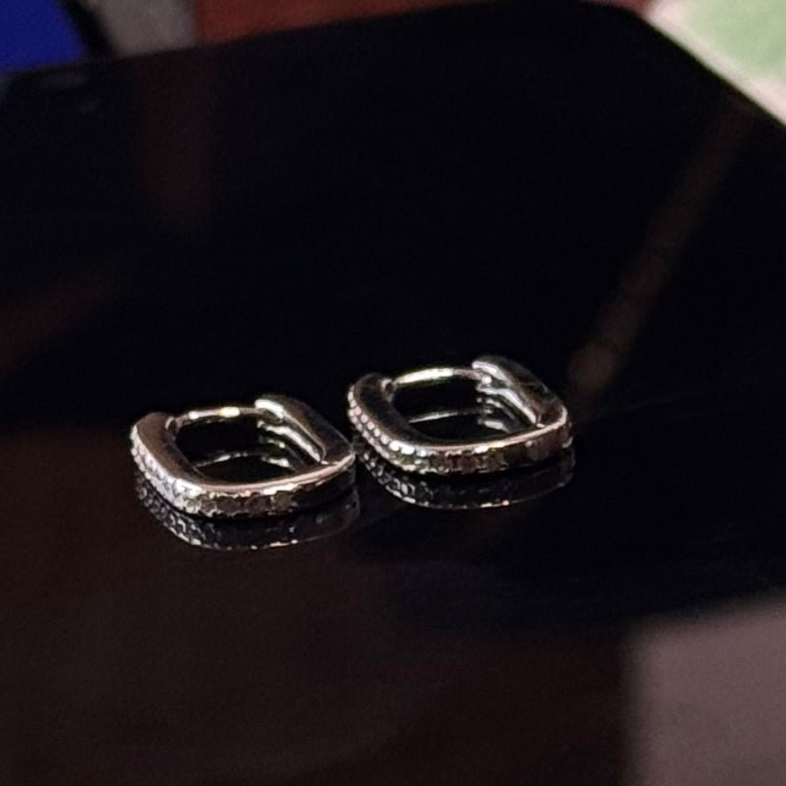 925 Sterling Silver Rectangular Hoop Earrings - Hypoallergenic & Elegant for All Ages
