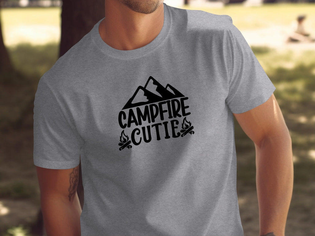 Campfire Cutie With Mountain Silhouette Graphic T-Shirt