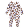 Bamboo Zipper Baby Romper – Football Fun & Comfort