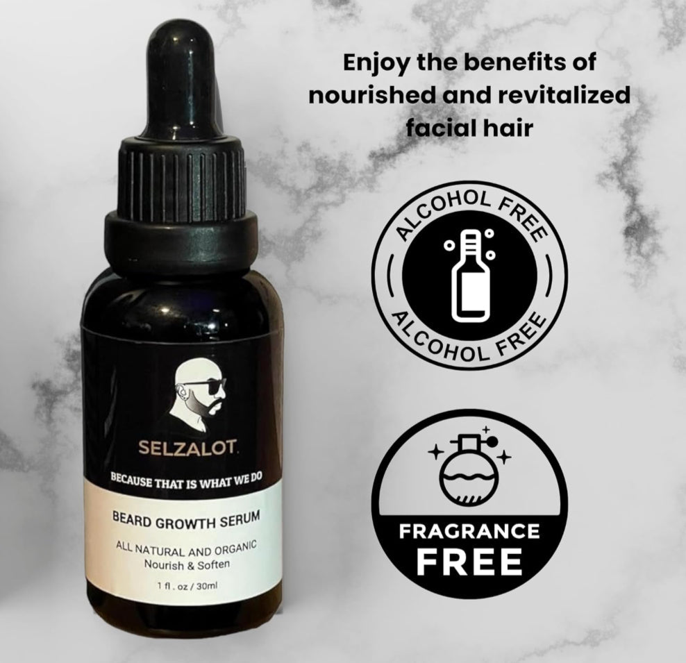 Beard Growth Oil Serum for Men All Natural and Organic Bread Grooming Oil For Men Unscented Facial Hair Serum For Beard Gifts Ideas For Him Self Care Products – 30ml