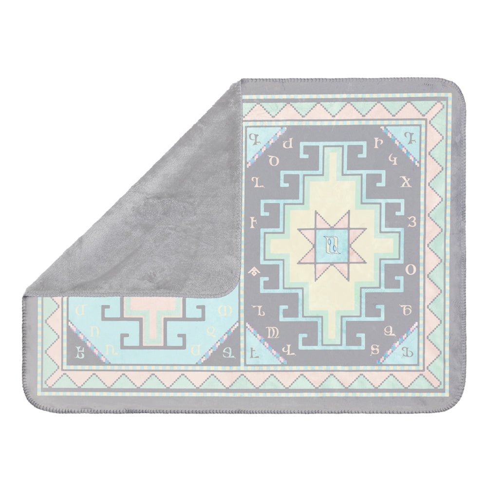 Armenian Alphabet Baby Set – Blanket, Bib and Burp Cloth