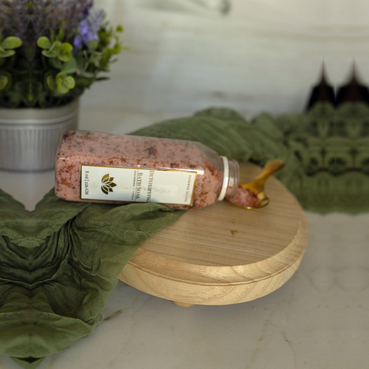 Rustic Handmade Wooden Stand Tray - Display Base, Candle And Soap Holder