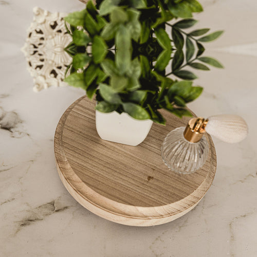 Rustic Handmade Wooden Stand Tray - Display Base, Candle And Soap Holder
