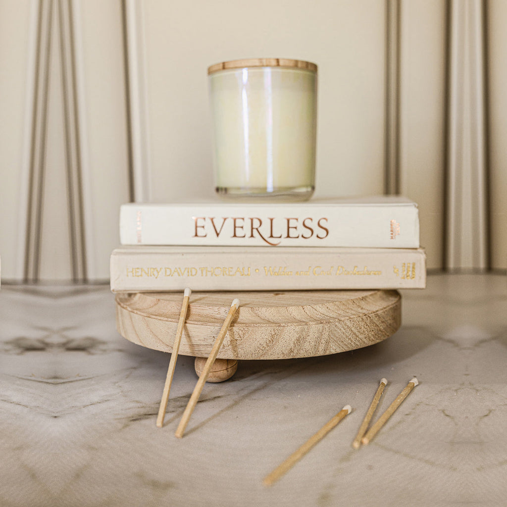 Rustic Handmade Wooden Stand Tray - Display Base, Candle And Soap Holder