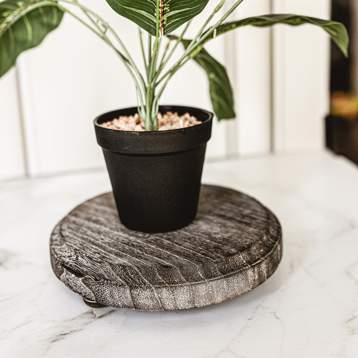 Rustic Handmade Wooden Stand Tray - Display Base, Candle And Soap Holder