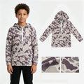Long sleeves camo pocket zipper kids boys fall hoodie