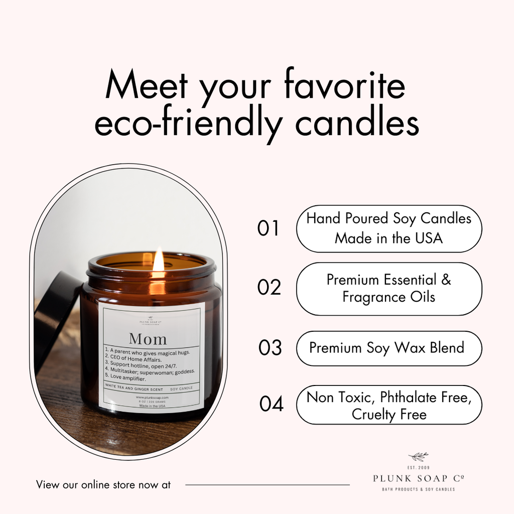Mother's Day "Mom" Funny Scented Soy Candle 8 oz Glass Jar:  Mother's Day