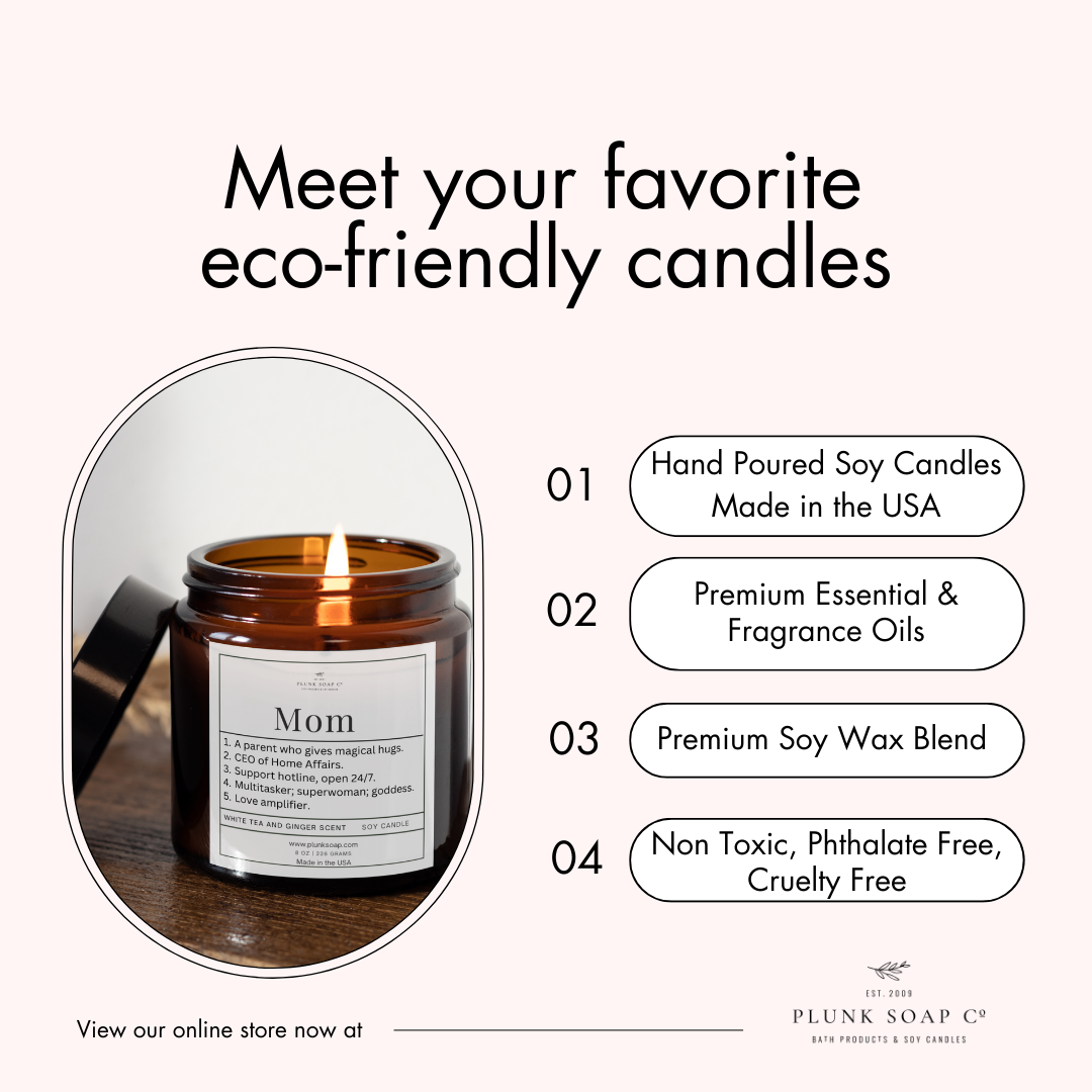Mother's Day "Mom" Funny Scented Soy Candle 8 oz Glass Jar:  Mother's Day