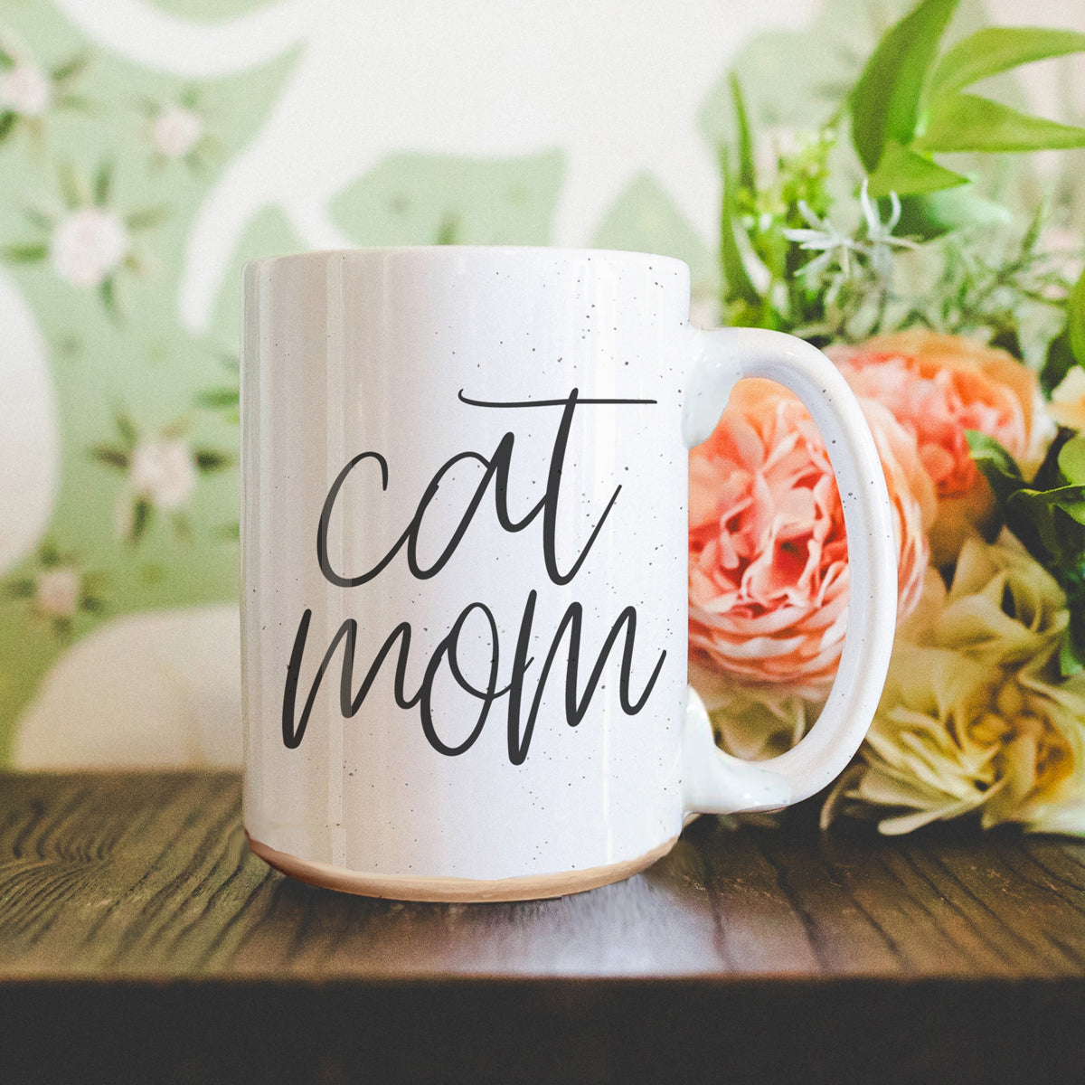 Cat Mom Mug 16oz Ceramic Coffee Cup Funny Cat Lover Gift Dishwasher Safe