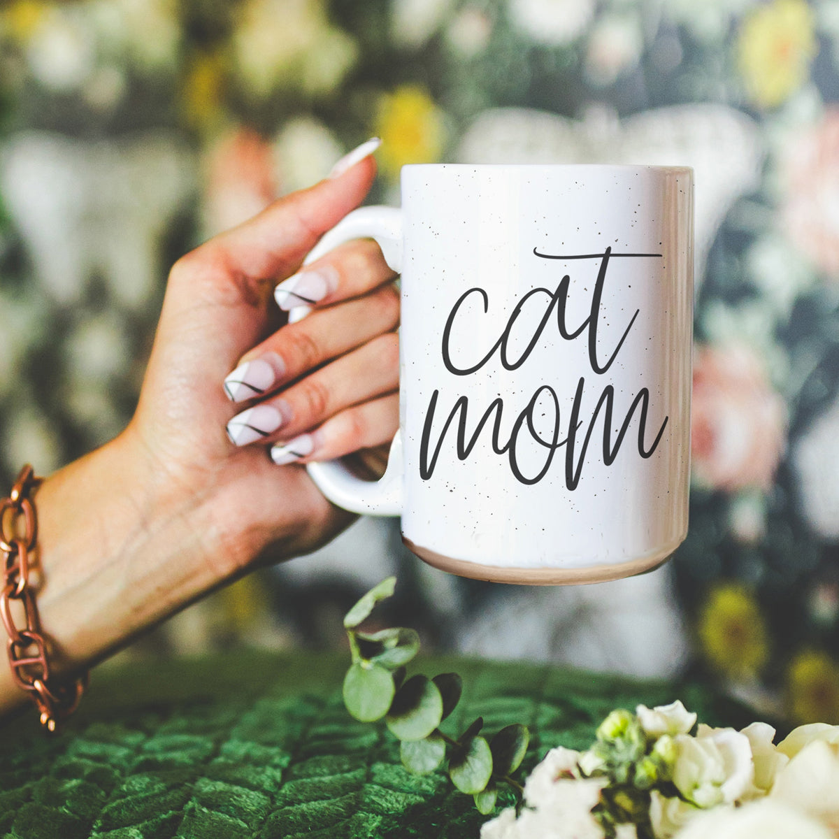 Cat Mom Mug 16oz Ceramic Coffee Cup Funny Cat Lover Gift Dishwasher Safe