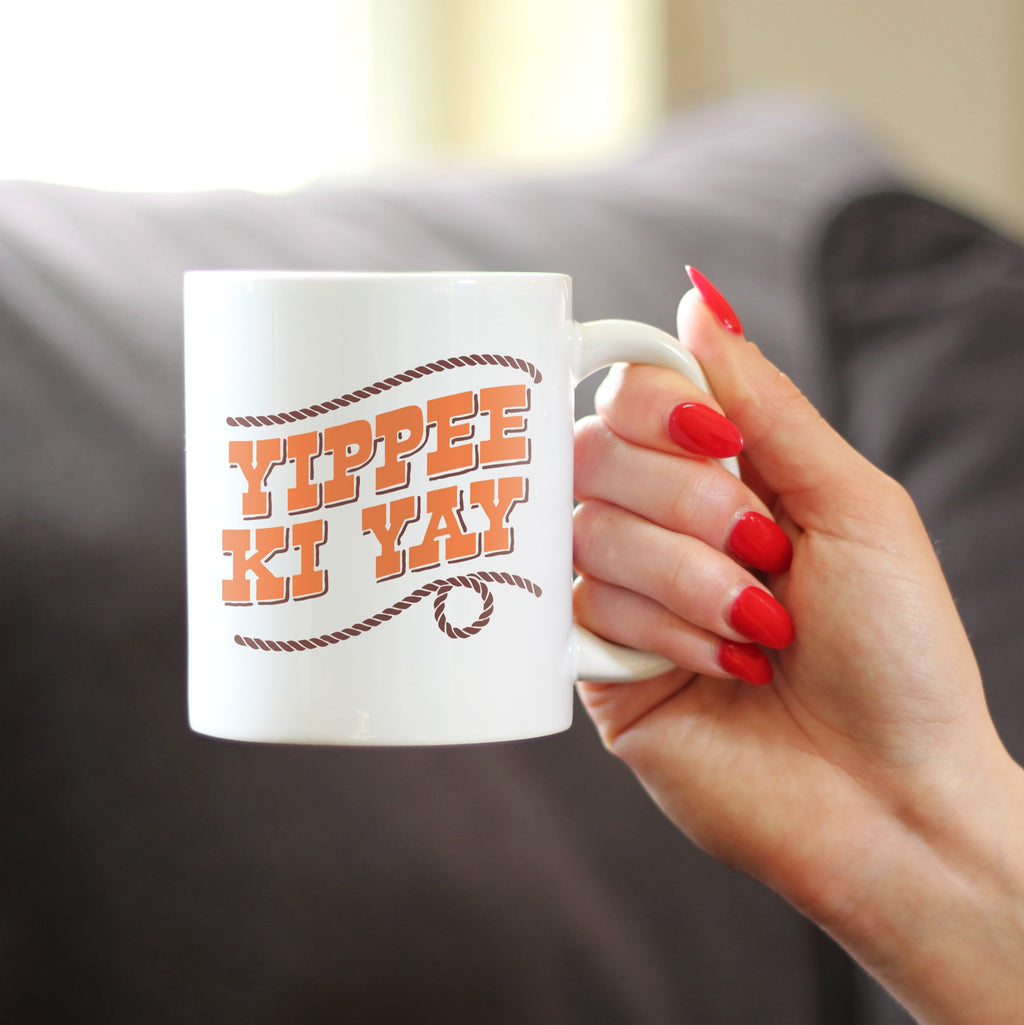 Yippee Ki Yay Coffee Mug Gifts Country Western Home Decor White Ceramic Coffee Cup