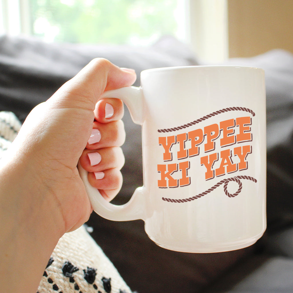 Yippee Ki Yay Coffee Mug Gifts Country Western Home Decor White Ceramic Coffee Cup