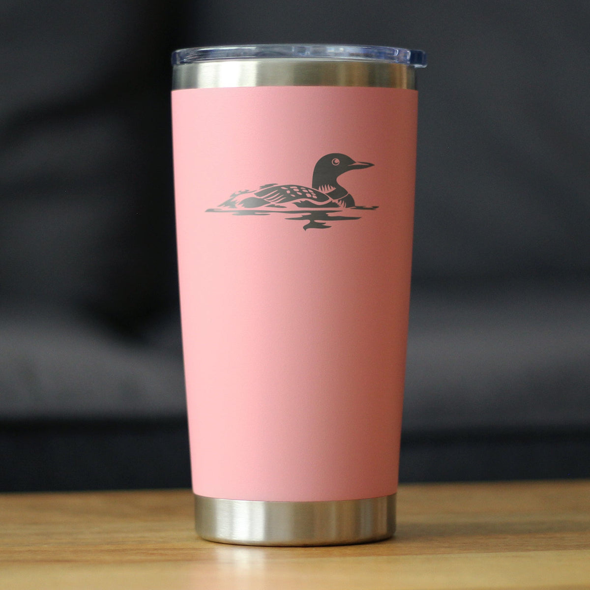 Loon - Insulated Coffee Tumbler Cup with Sliding Lid - Stainless Steel Travel Mug - Loon Gifts for Women and Men