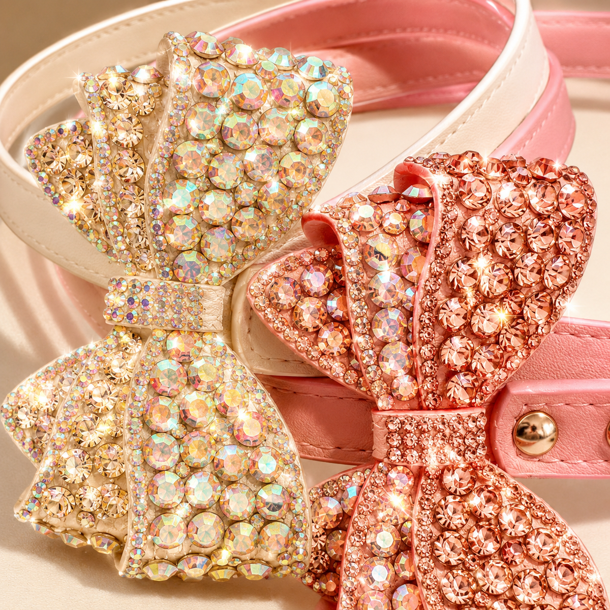 Boutique Rhinestone Bow Dog Leash Sparkle Crystal Puppy Lead