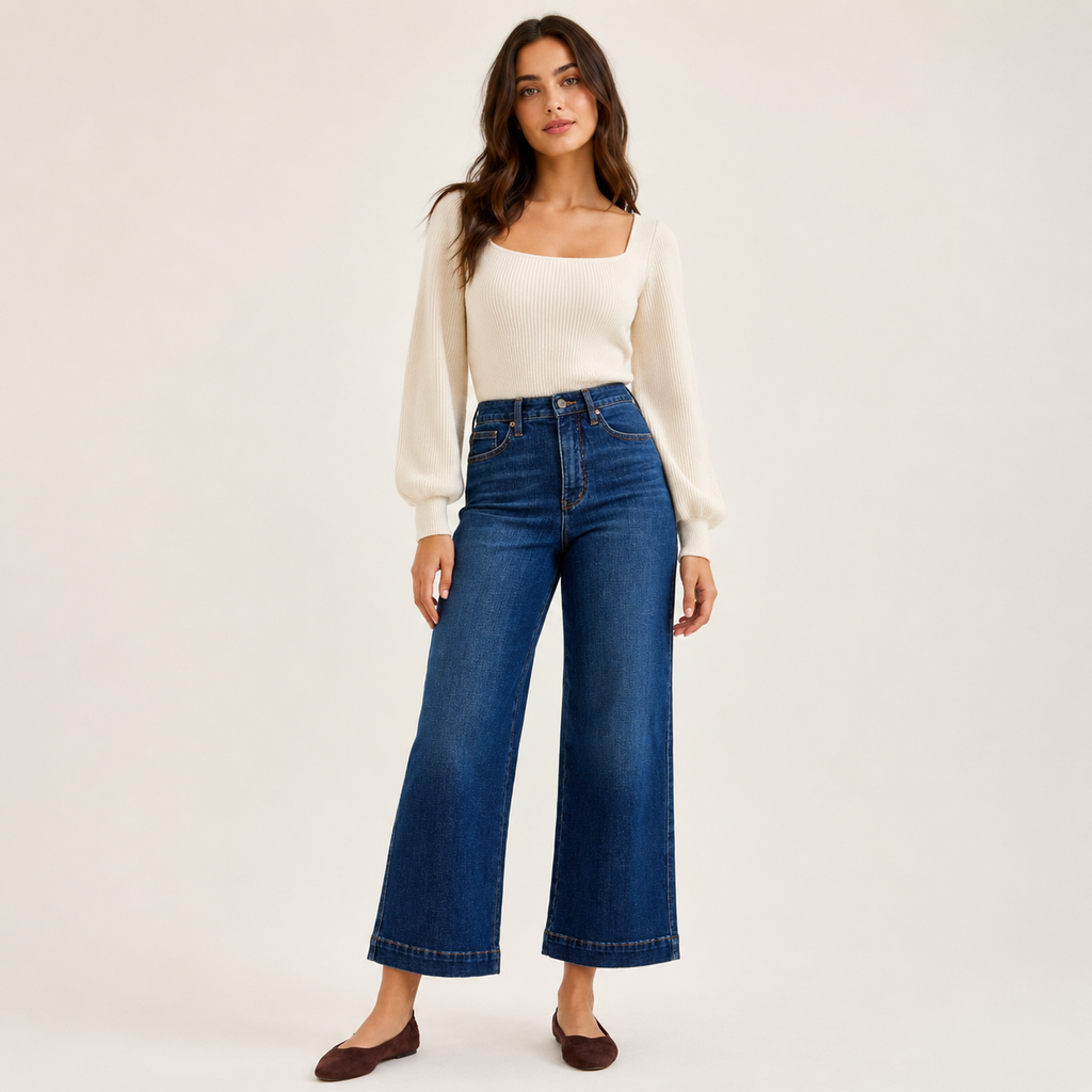 Judy Blue High Waist T.C. Claudia Ankle Wide Jeans