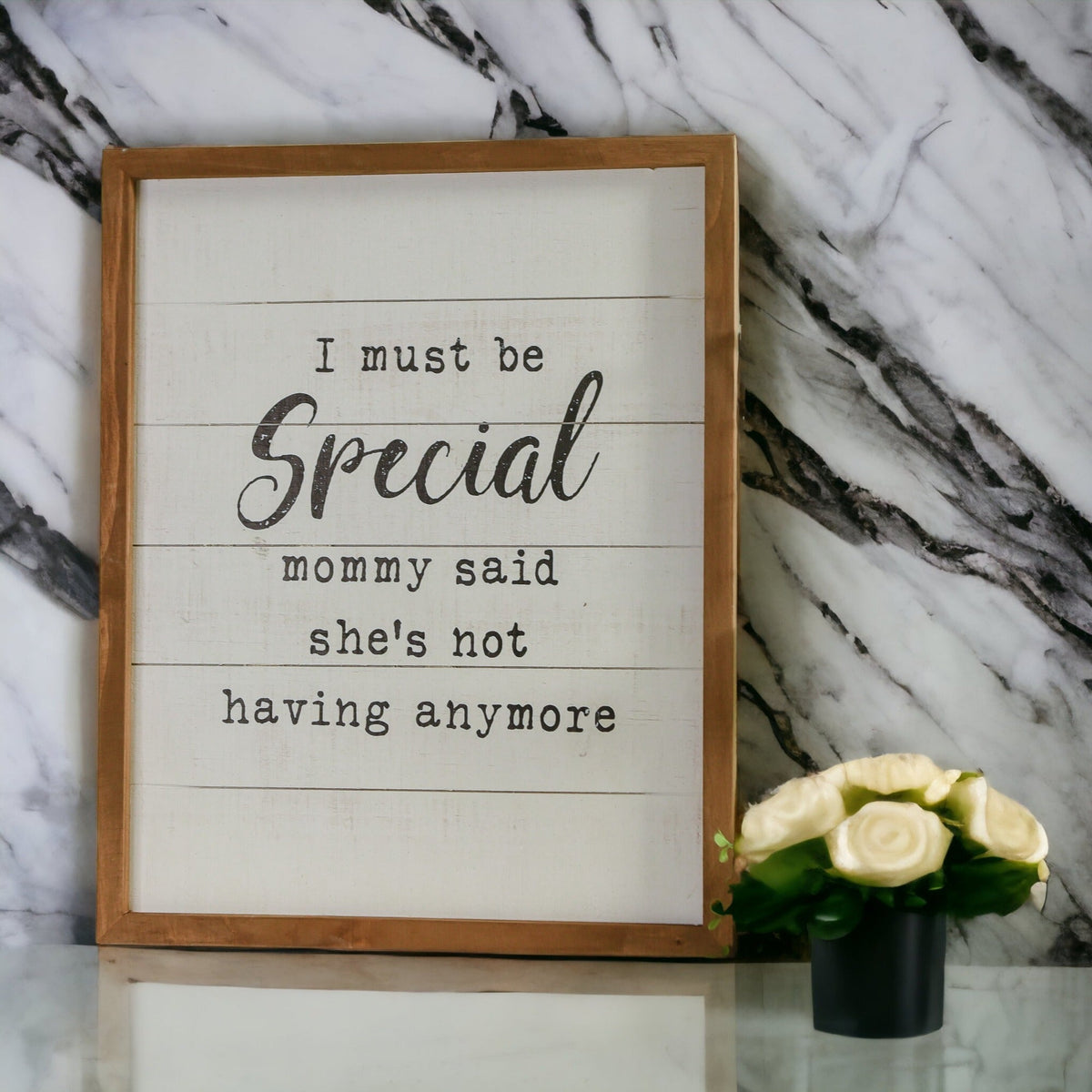 Must Be Special Wooden Nursery Sign Funny Mom Baby Shower Gift Humorous Kids Room Decor