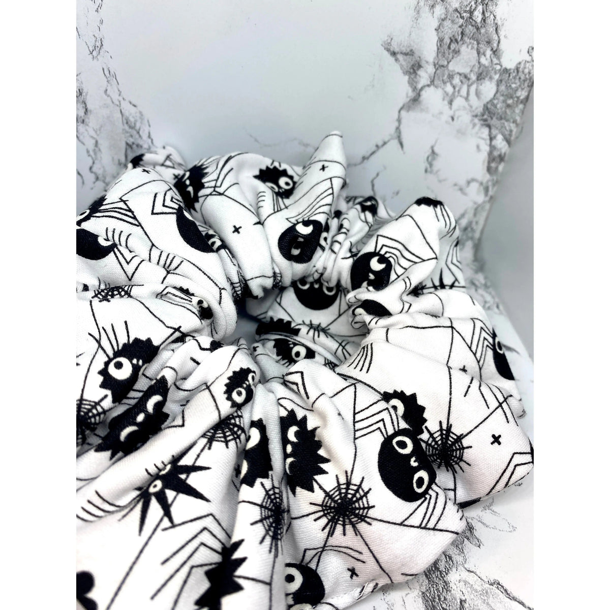 Glow in the Dark Spiderweb Halloween Scrunch