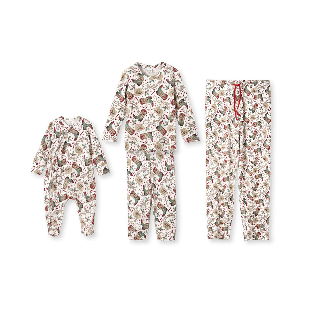 Western Christmas Family Matching Bamboo Pajamas - Cowboy