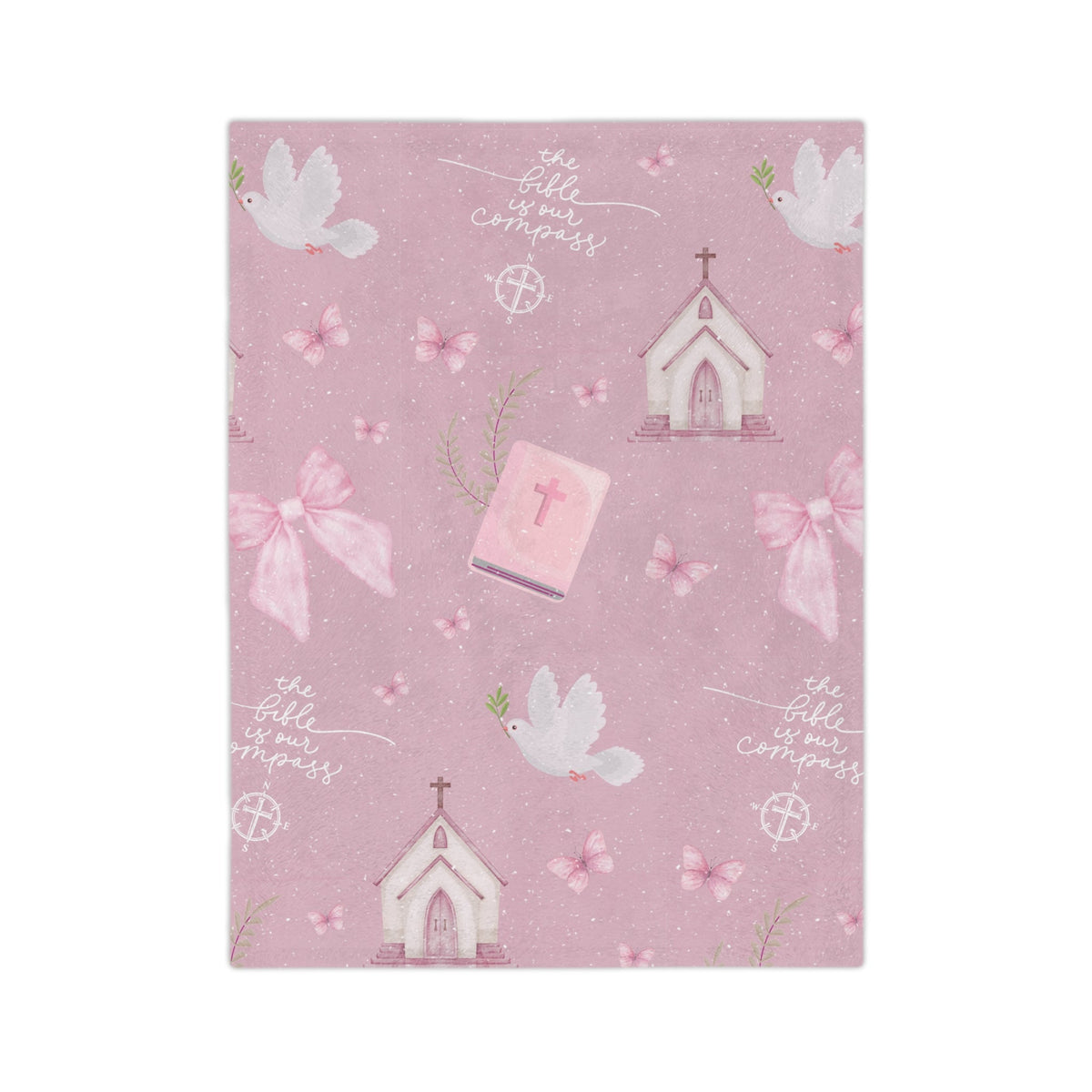 Bible is Our Compass Minky Blanket