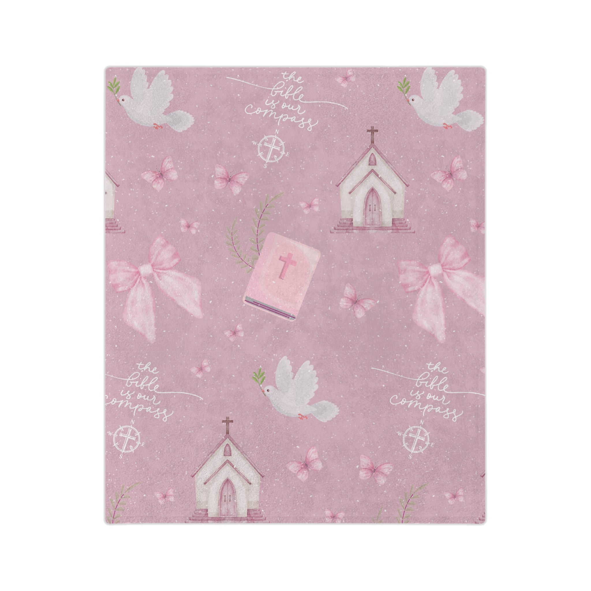 Bible is Our Compass Minky Blanket