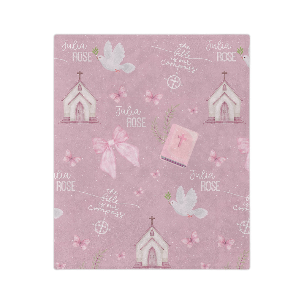 Personalized Bible is Our Compass Minky Blanket