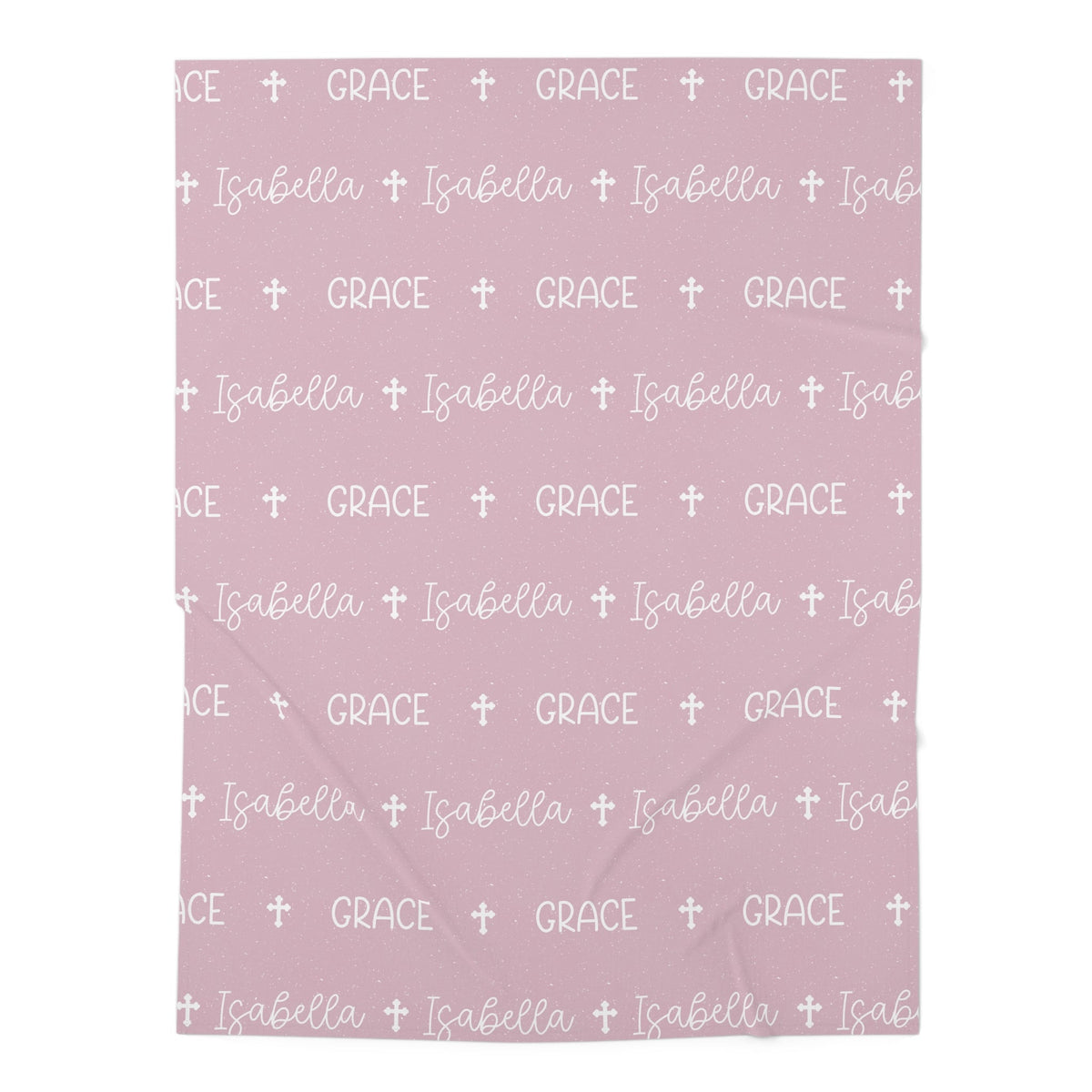 Personalized Pink Baby Name Swaddle Blanket