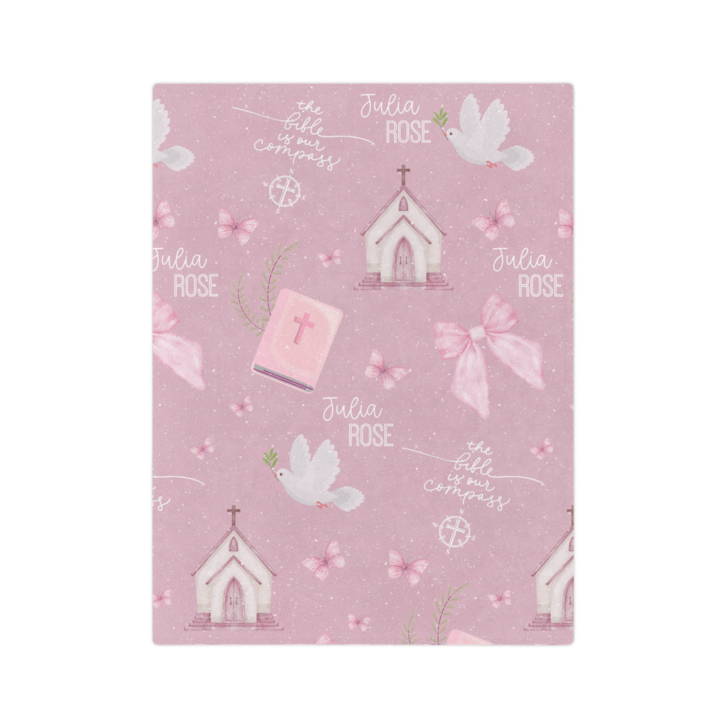 Personalized Bible is Our Compass Minky Blanket
