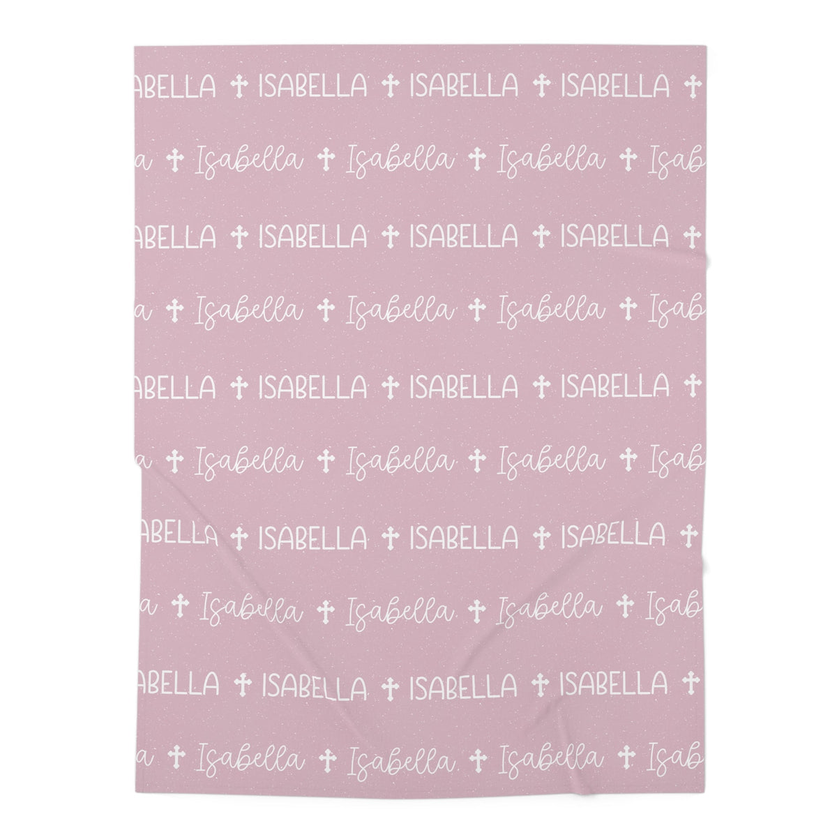 Personalized Pink Baby Name Swaddle Blanket