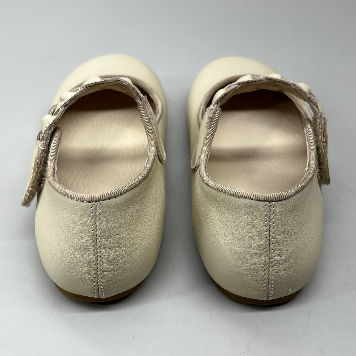 OLD SOLES Lady Plat Braided Strap Leather Shoe Kid’s Sz 28 US 11 Cream #817