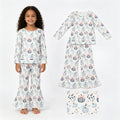 Long sleeves pumpkin bow top pants kids girls fall clothes