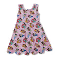 Sleeveless pink princess kids girls summer athletic dress