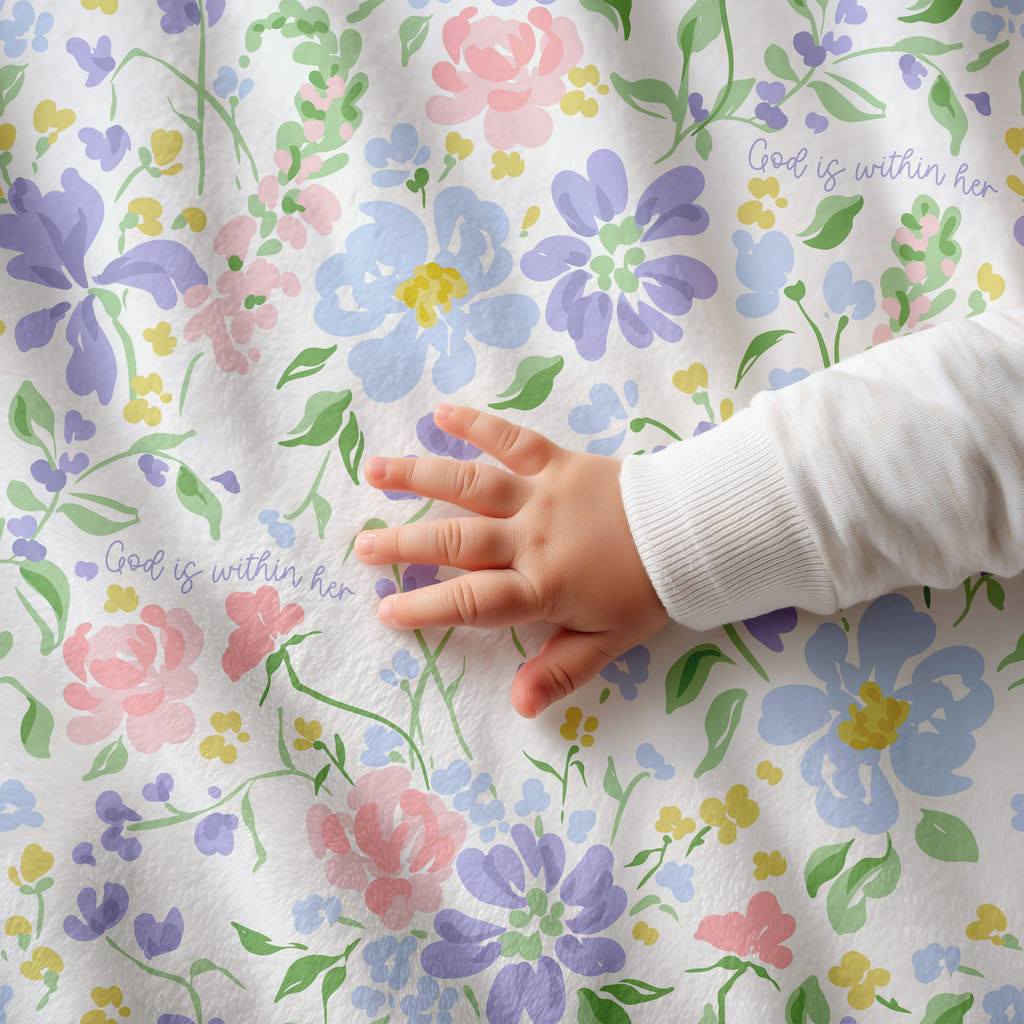 God is Within Her Minky Blanket