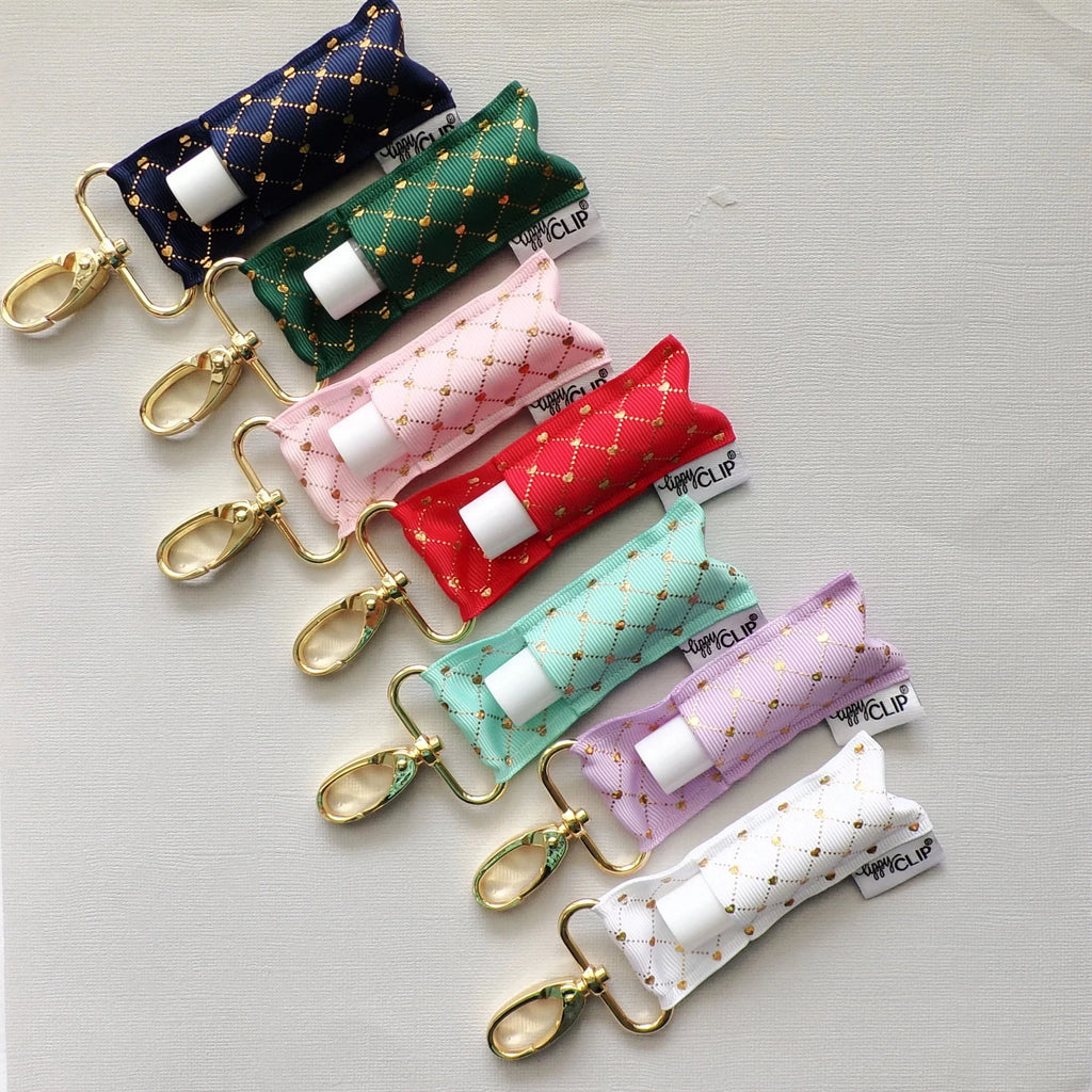 Gold Lattice on Navy LippyClip®