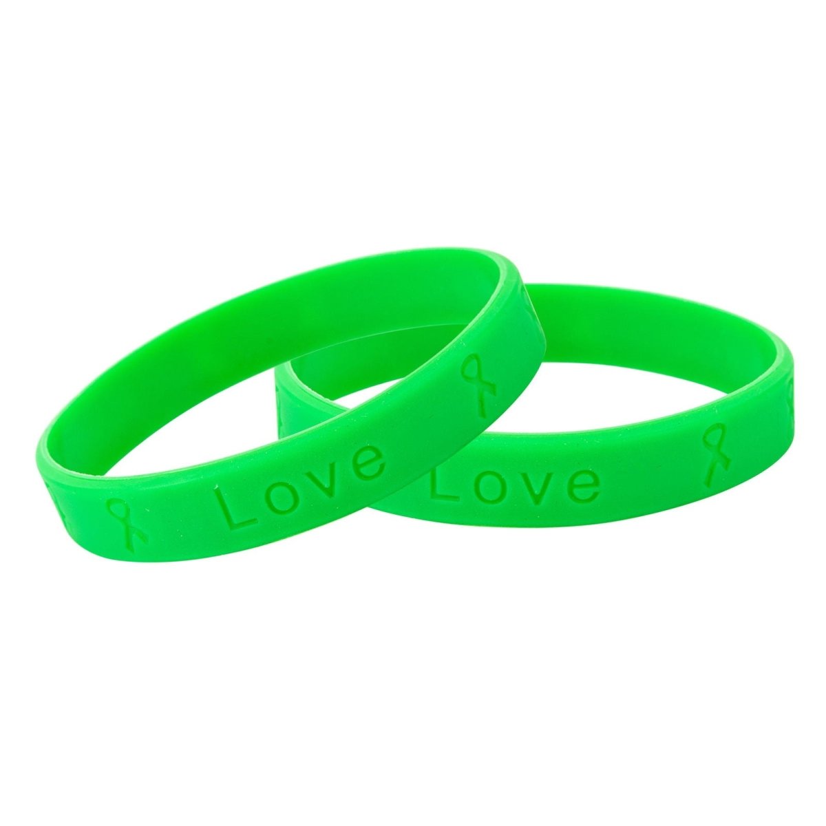 Green Awareness Silicone Bracelet Wristbands