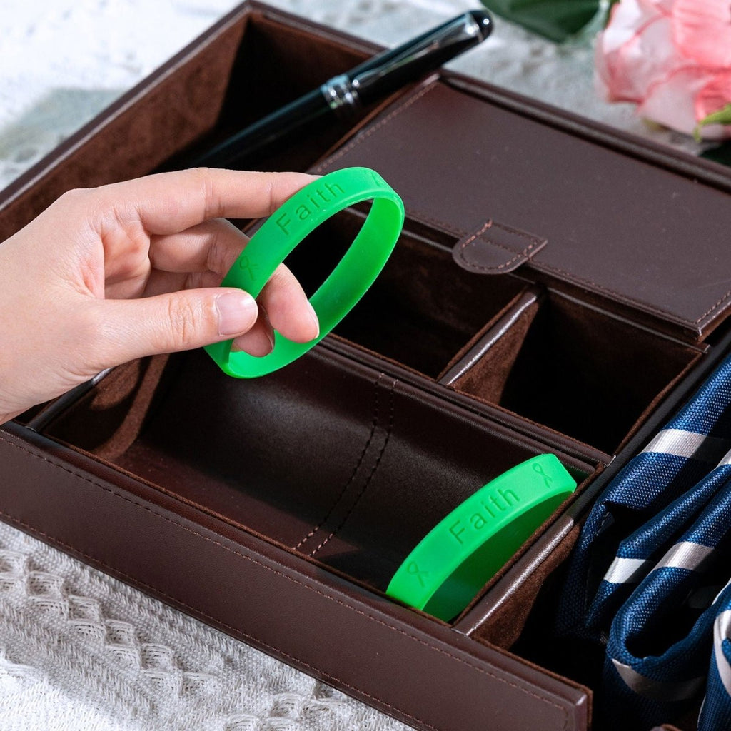 Green Awareness Silicone Bracelet Wristbands