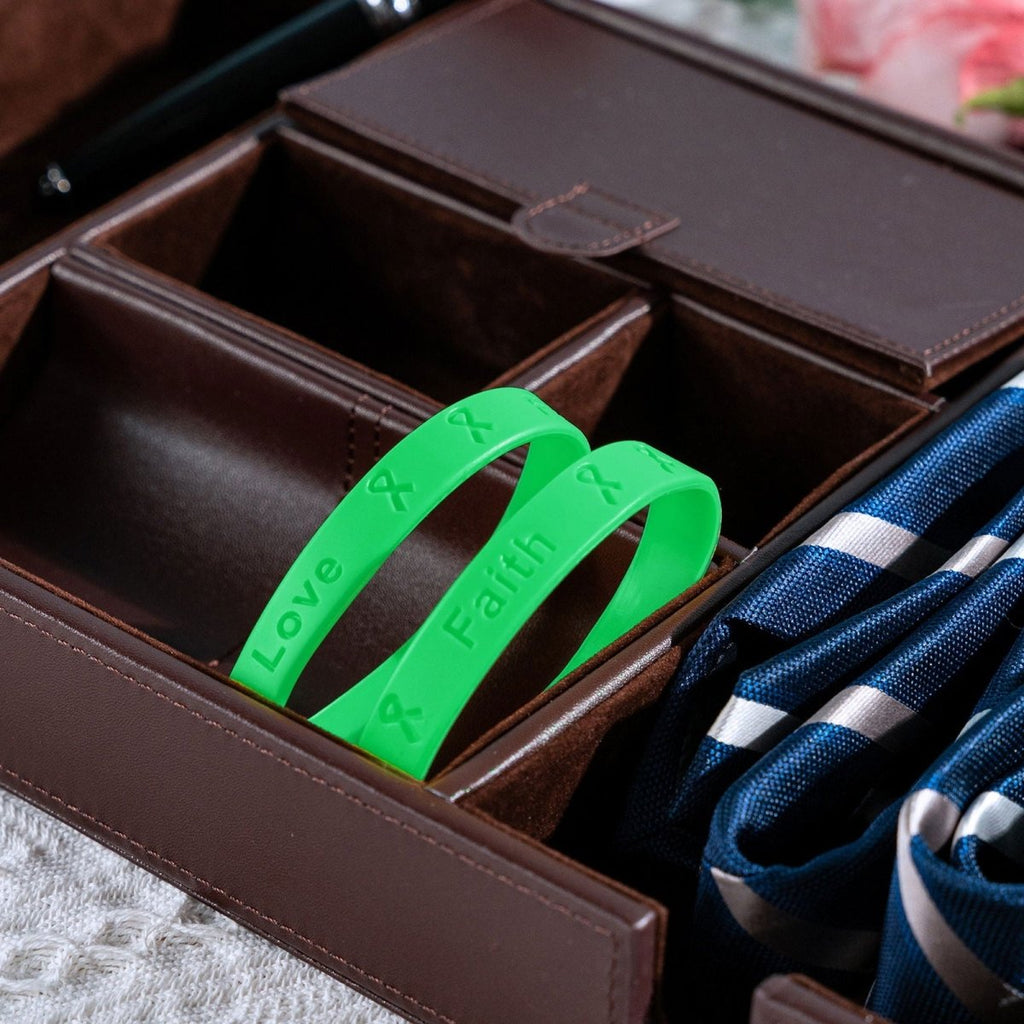 Green Awareness Silicone Bracelet Wristbands