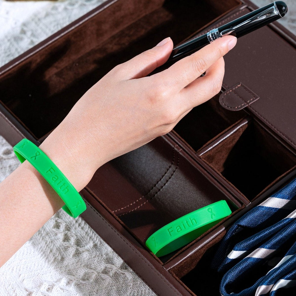 Green Awareness Silicone Bracelet Wristbands